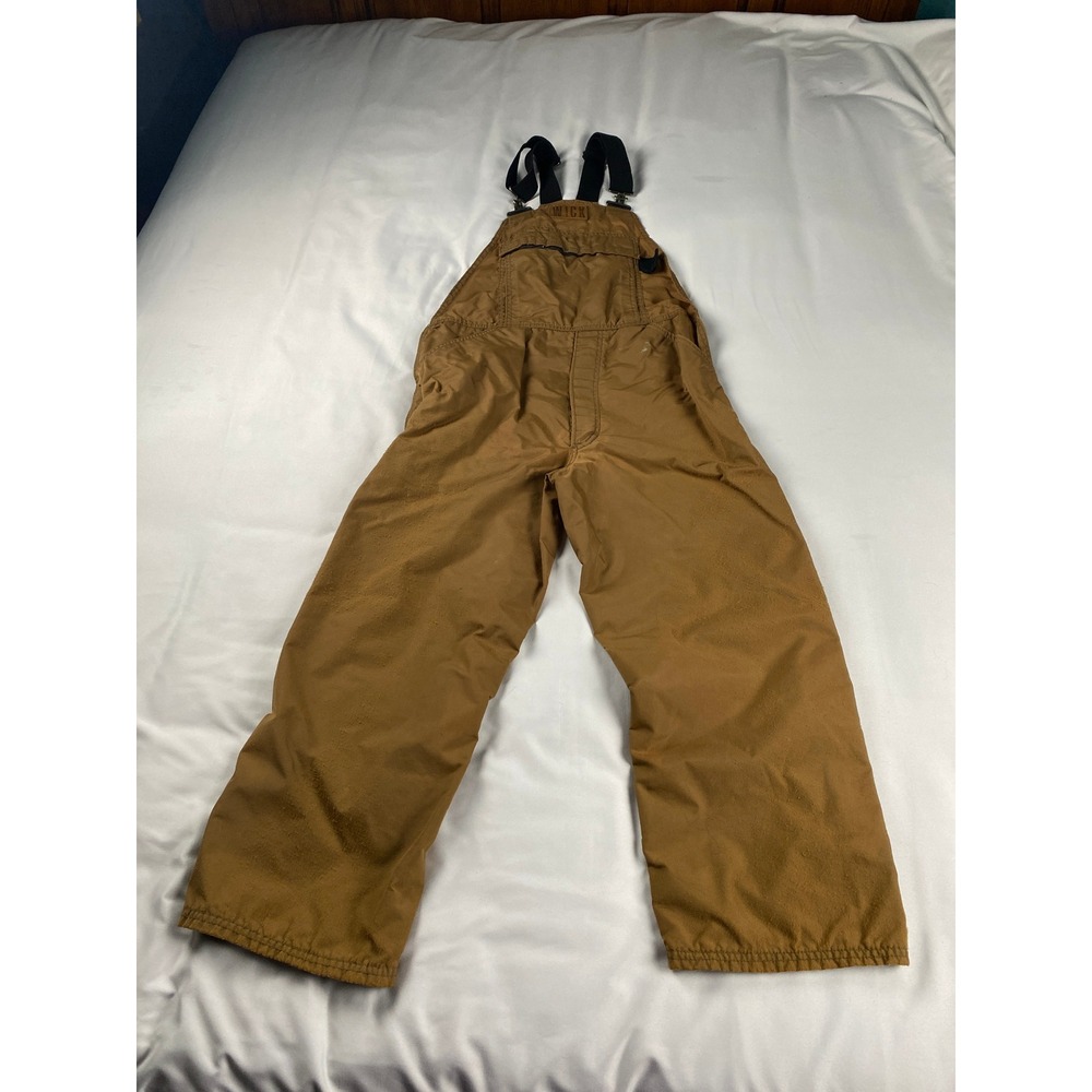 Wick Outdoor Works Bib Overalls Mens 36x26 Brown Good Hunting Workwear Utility